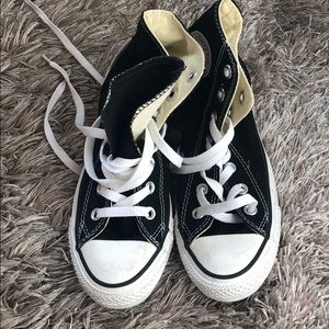 Never worn black high top converse women size 6